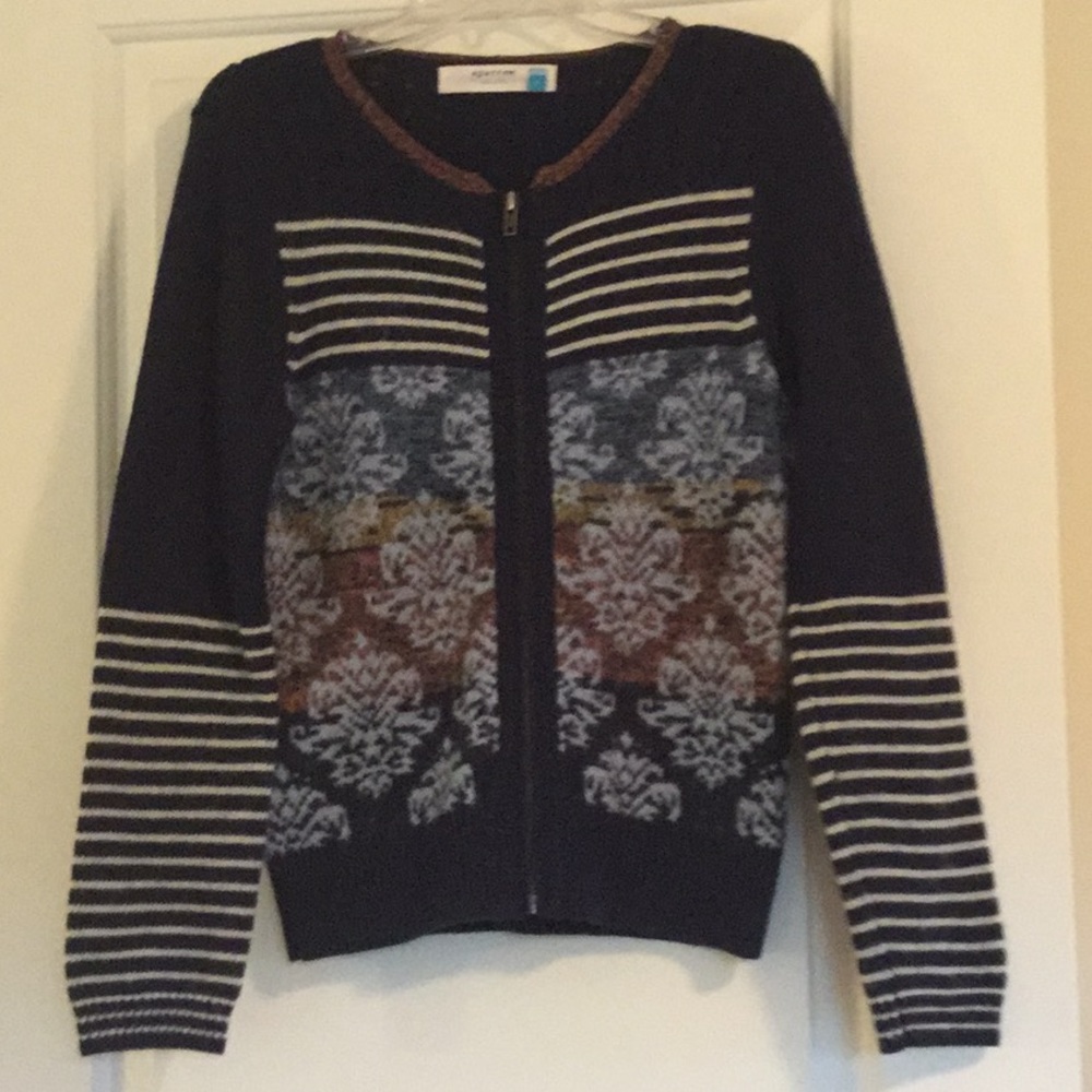 Anthropologie Sparrow Damask Wool Cardigan